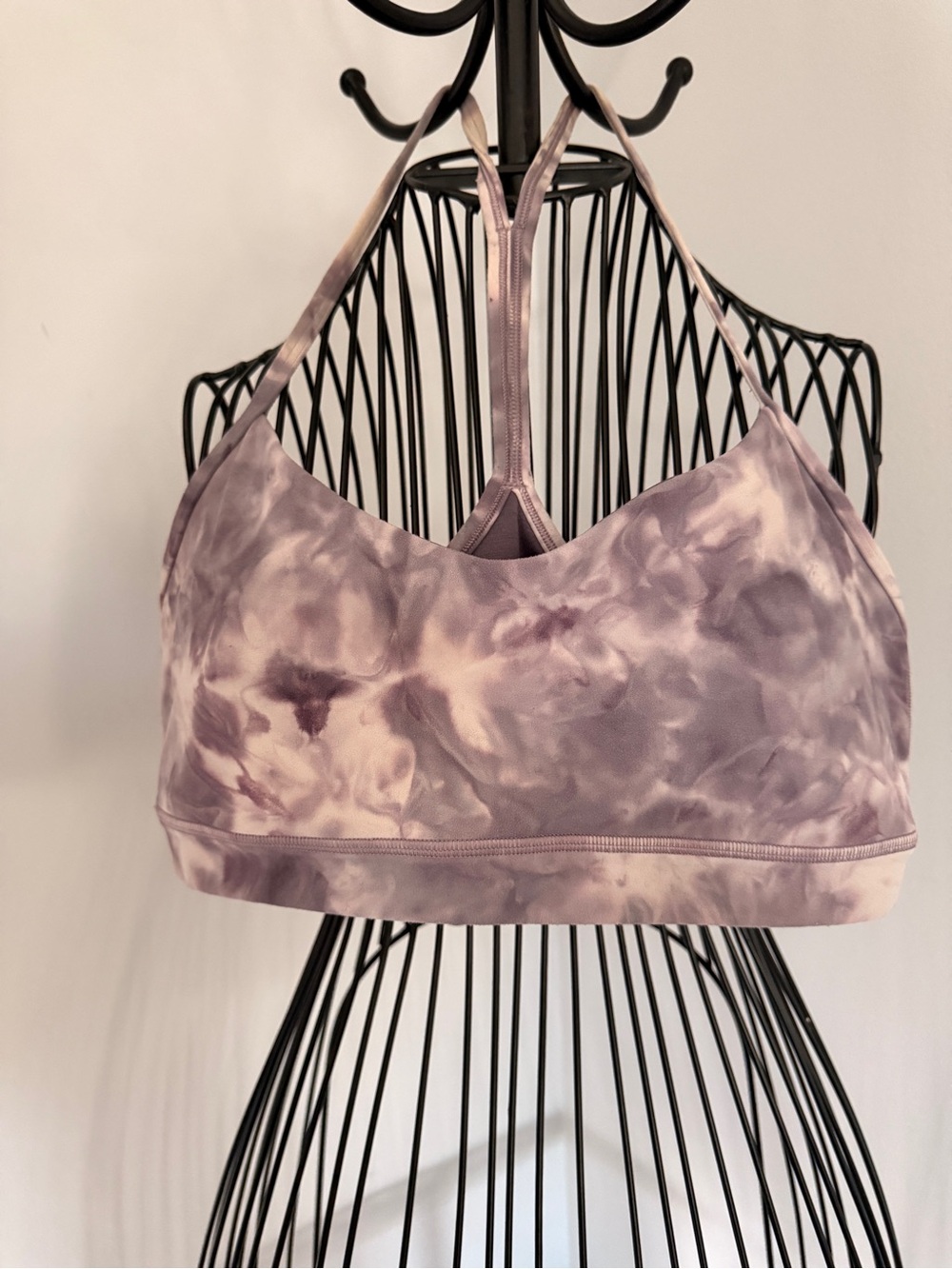 lululemon athletica Lavender Tie-Dye T-Back Sports Bra size 10